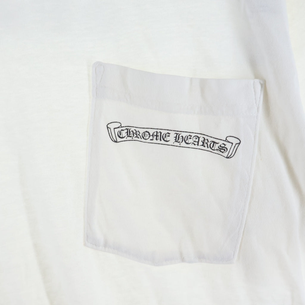 CHROME HEARTS(クロムハーツ) バック アーチ ロゴ プリント 半袖 Tシャツ カットソー ホワイト