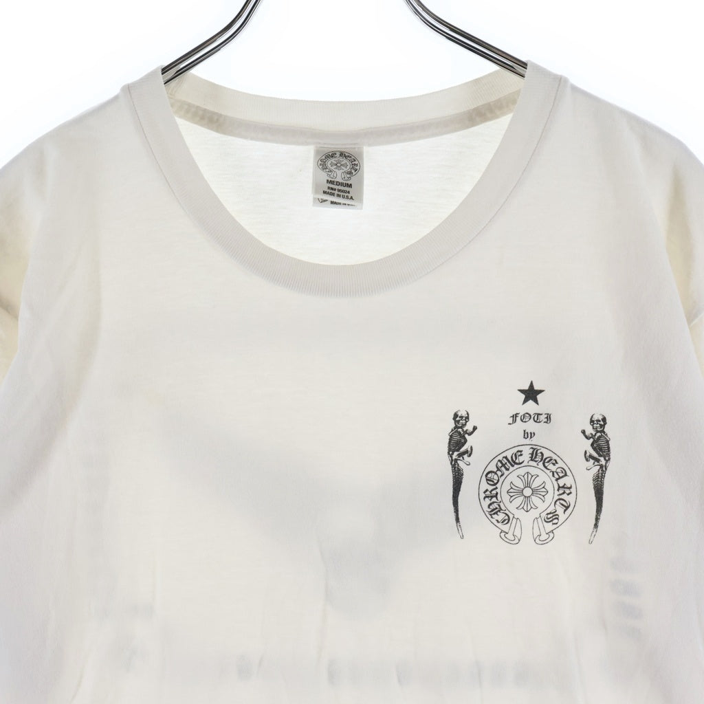 CHROME HEARTS(クロムハーツ) OLD JOE FOTI Back CH Plus Skull Wing Print Tee オールド ジョーフォティ バックCHプラス スカルウィング 半袖Tシャツカットソー ホワイト
