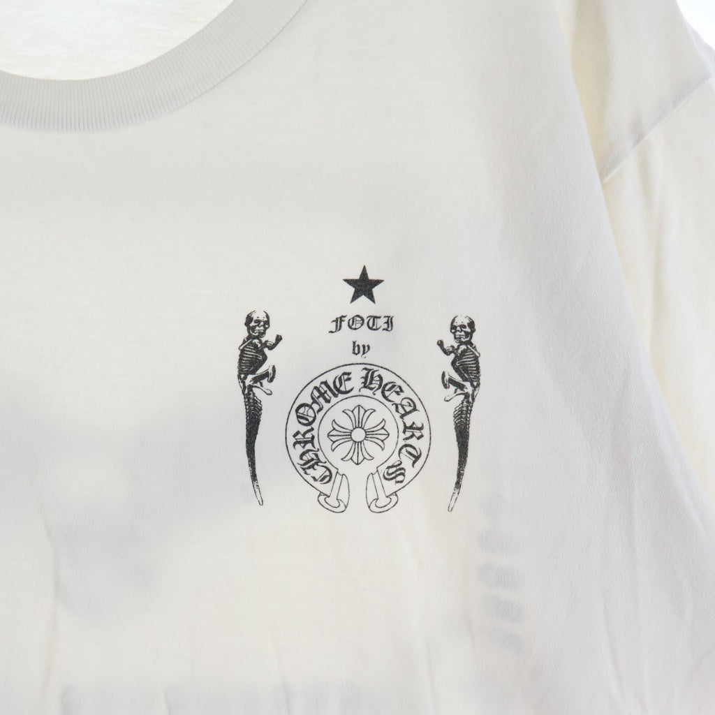 CHROME HEARTS(クロムハーツ) OLD JOE FOTI Back CH Plus Skull Wing Print Tee オールド ジョーフォティ バックCHプラス スカルウィング 半袖Tシャツカットソー ホワイト
