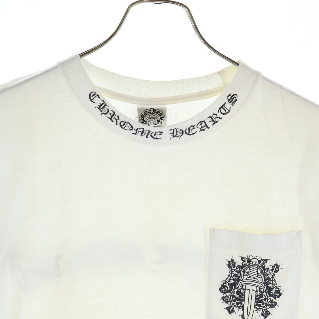 CHROME HEARTS(クロムハーツ) OLD VINE DAGGER LOGO S/S TEE オールド ヴァインダガーロゴプリント Tシャツカットソー ホワイト