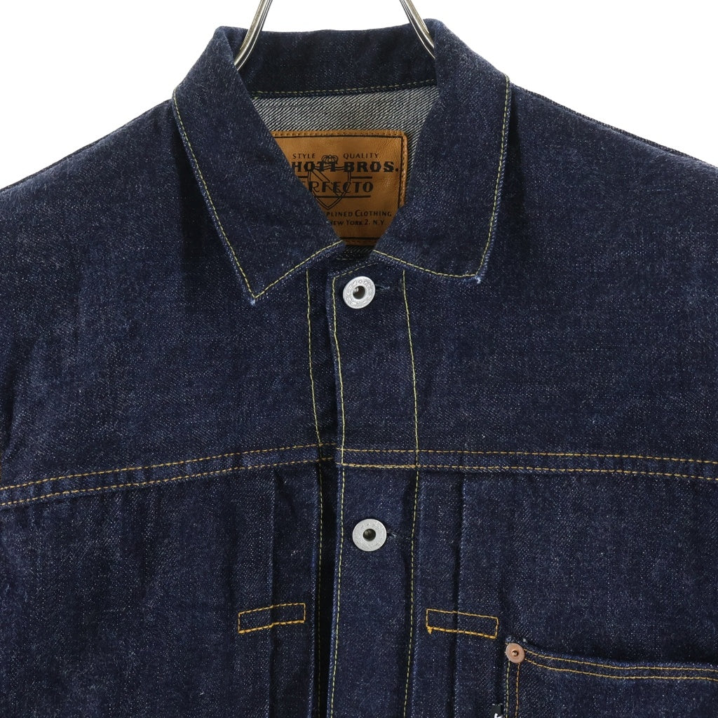 SCHOTT(ショット) Perfect 1ST G-JKT 月桂樹 折り返しステッチ シンチ Tバック Gジャン ネイビー 782-5952006