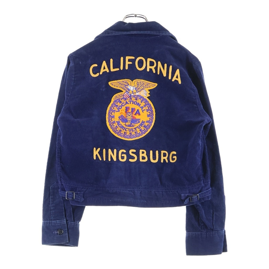 VINTAGE(ヴィンテージ) 90s FFA ファーマーズジャケット YKKジップ CALIFORNIA KINGSBURG チェーンステッチ コーデュロイ ジャケット 38 ネイビー 103