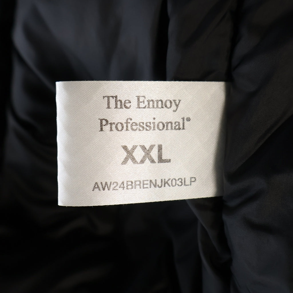 The Ennoy Professional(エンノイプロフェッショナル) PADDED NYLON HOODIE パデッドナイロンジャケット フード ダウンジャケット グレー AW25BRENJK03LP
