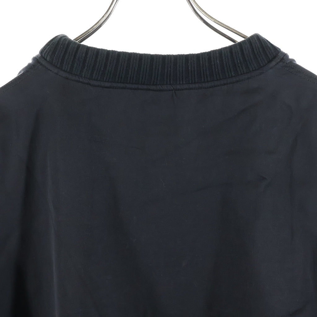 WTAPS(ダブルタップス) 18AW Embroidery Pullover Satin Jacket エンブロイダリー クルーネックプルオーバーサテンジャケット クルーネックトップス ブラック 182TQDT-JKM06