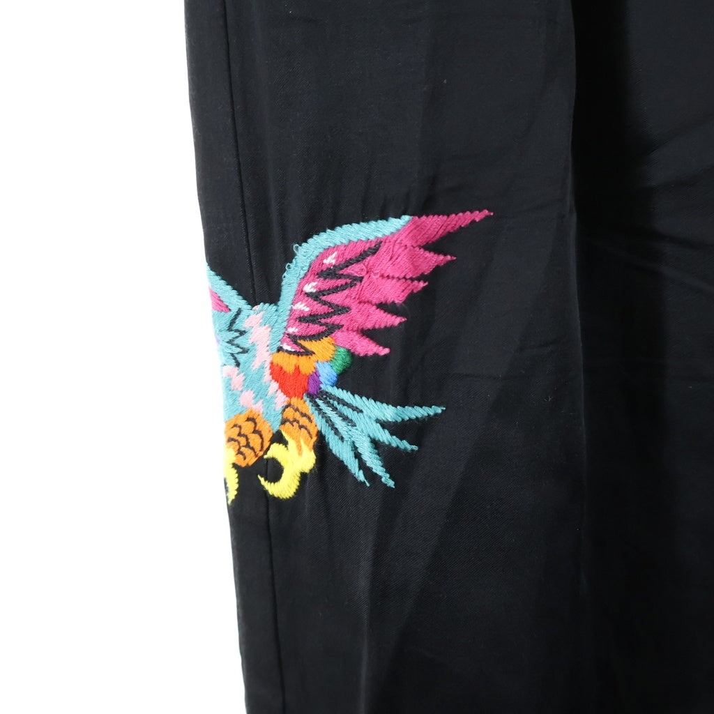 WTAPS(ダブルタップス) 18AW CRIBS/TROUSERS.RACO. SATIN クリブストラウザーズ サテン パンツ ブラック 182BRDT-PTM01