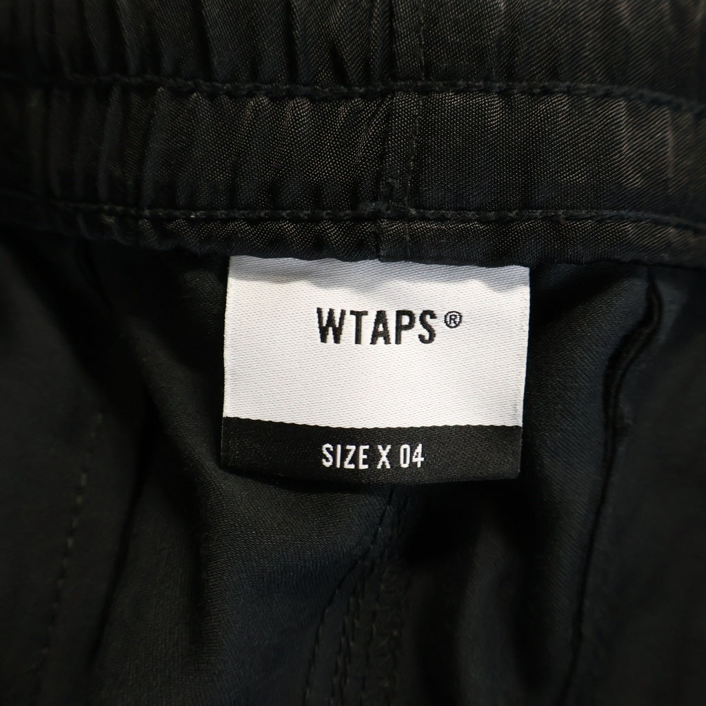 WTAPS(ダブルタップス) 18AW CRIBS/TROUSERS.RACO. SATIN クリブストラウザーズ サテン パンツ ブラック 182BRDT-PTM01