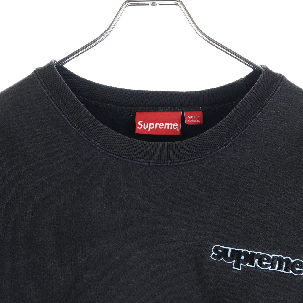 SUPREME(シュプリーム) 18AW Connect Crewneck Sweatshirt ロゴ刺繍 スウェットトレーナー ブラック