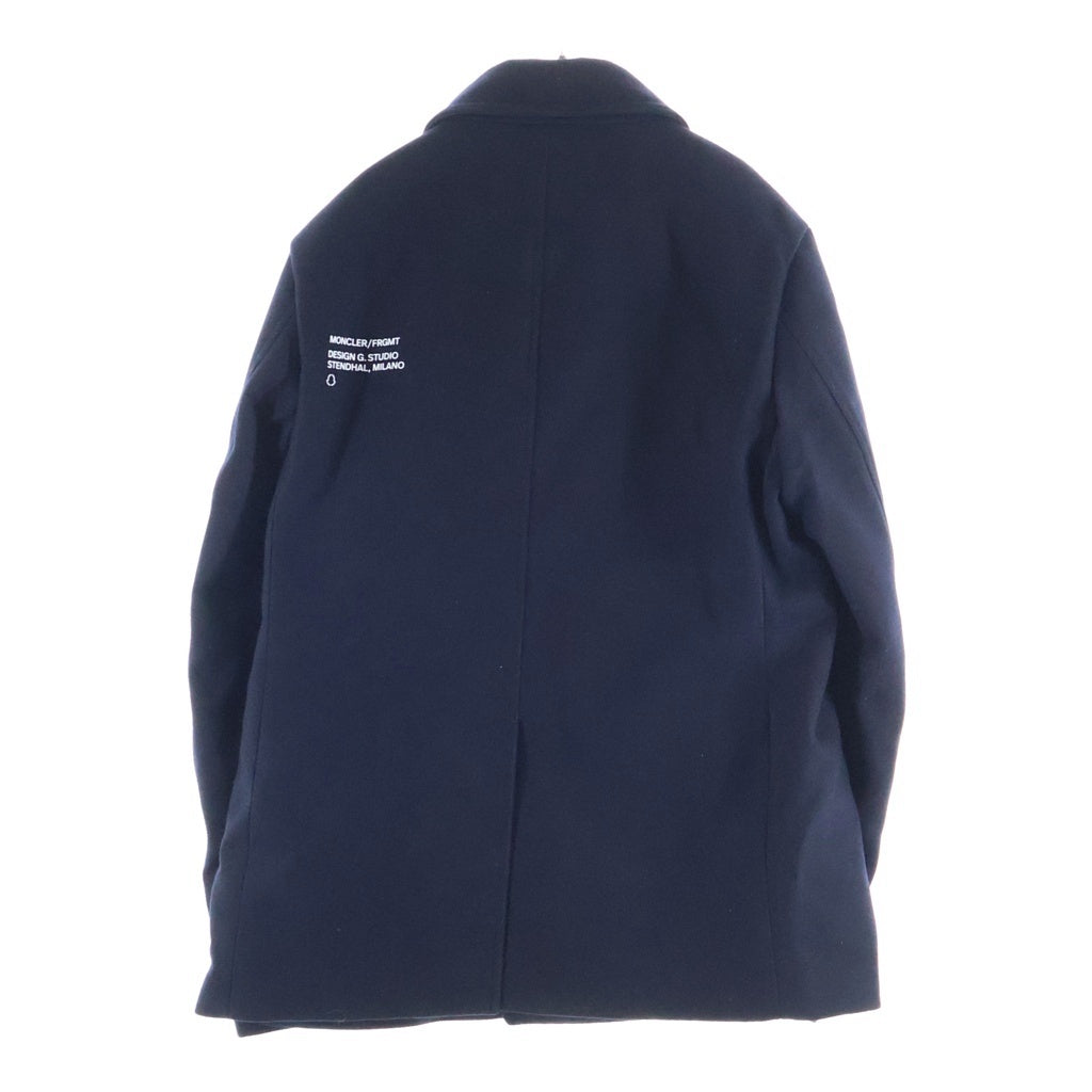MONCLER(モンクレール) 21AW FRAGMENT HIROSHI FUJIWARA 藤原ヒロシ TOLIMAN トリマン Pコート ウール ネイビー G209U1B00004