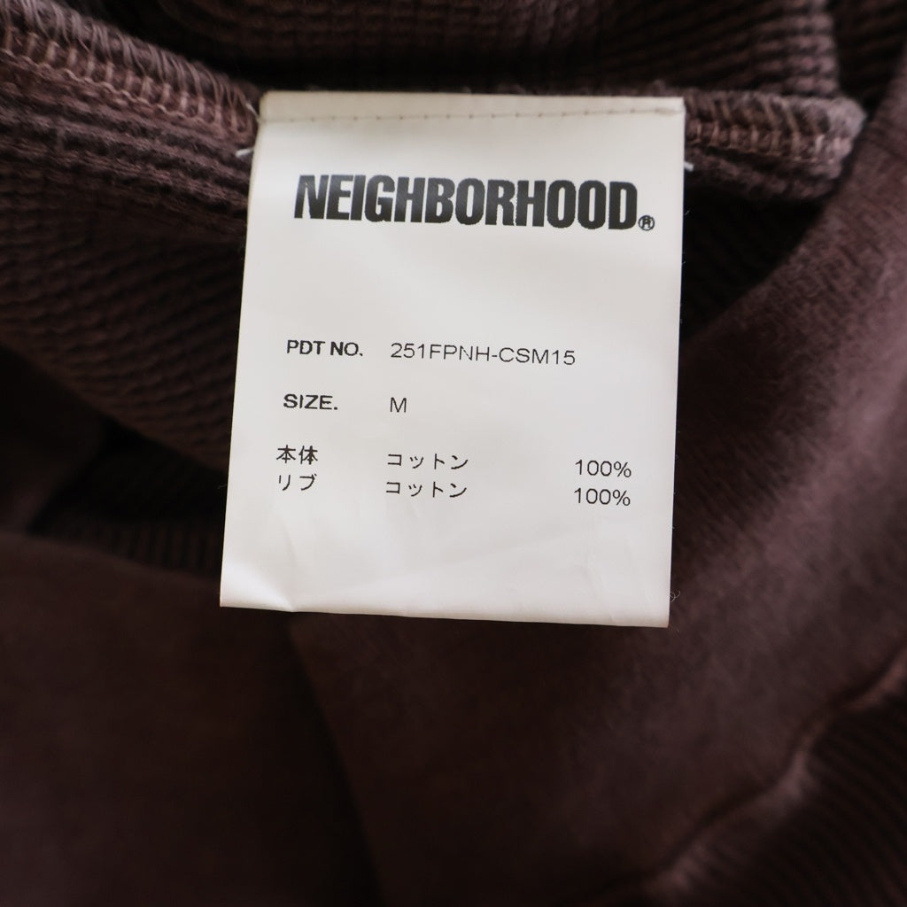 NEIGHBORHOOD(ネイバーフッド) 25SS PIGMENT DYED WAFFLE FABRIC CREWNECK LS サーマル ロングスリーブカットソー ピンク 251FPNH-CSM15