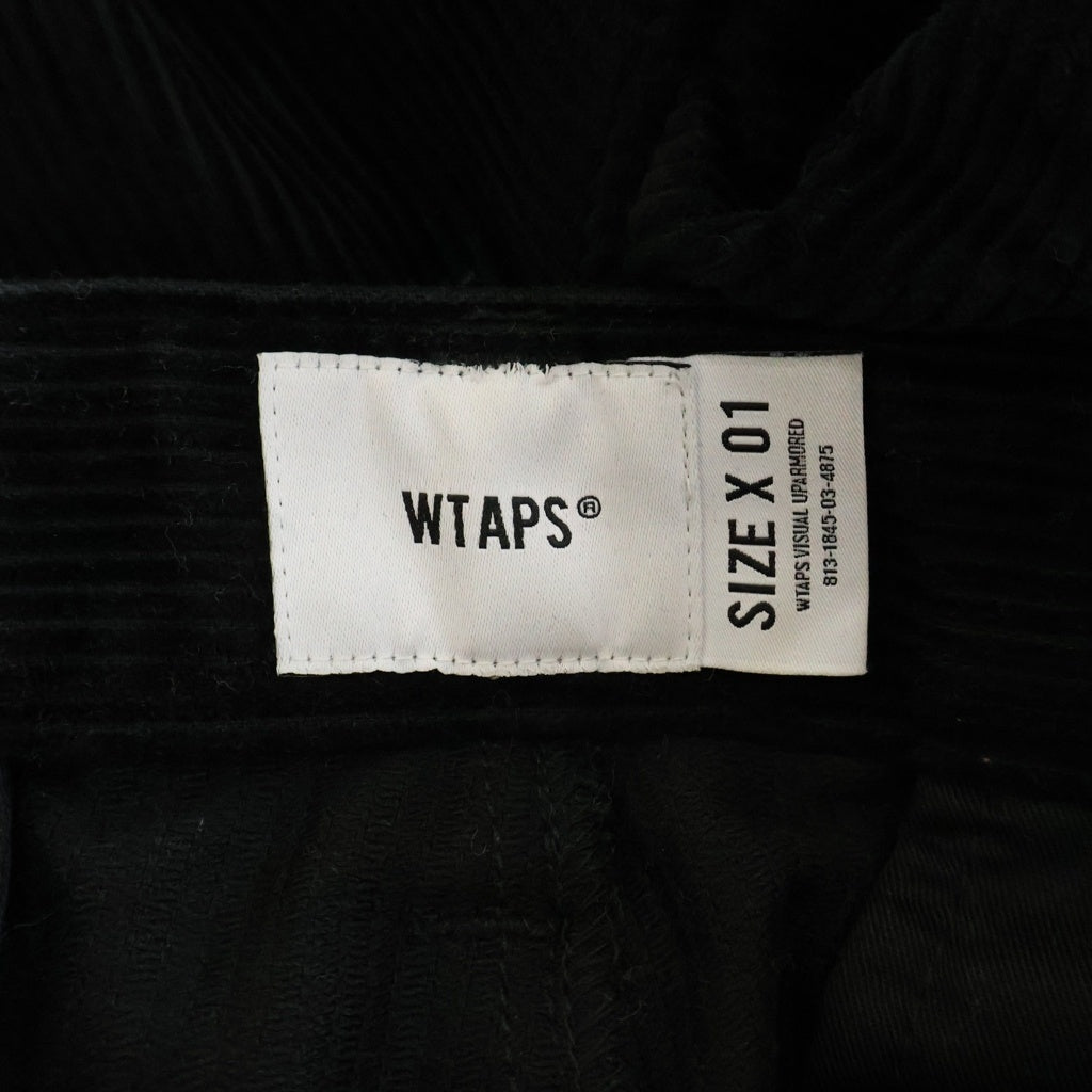 WTAPS(ダブルタップス) 24AW TRDT1802/TROUSERS/COTTON. CORDUROY コーデュロイ ツータック パンツ ブラック 242TQDT-PTM02