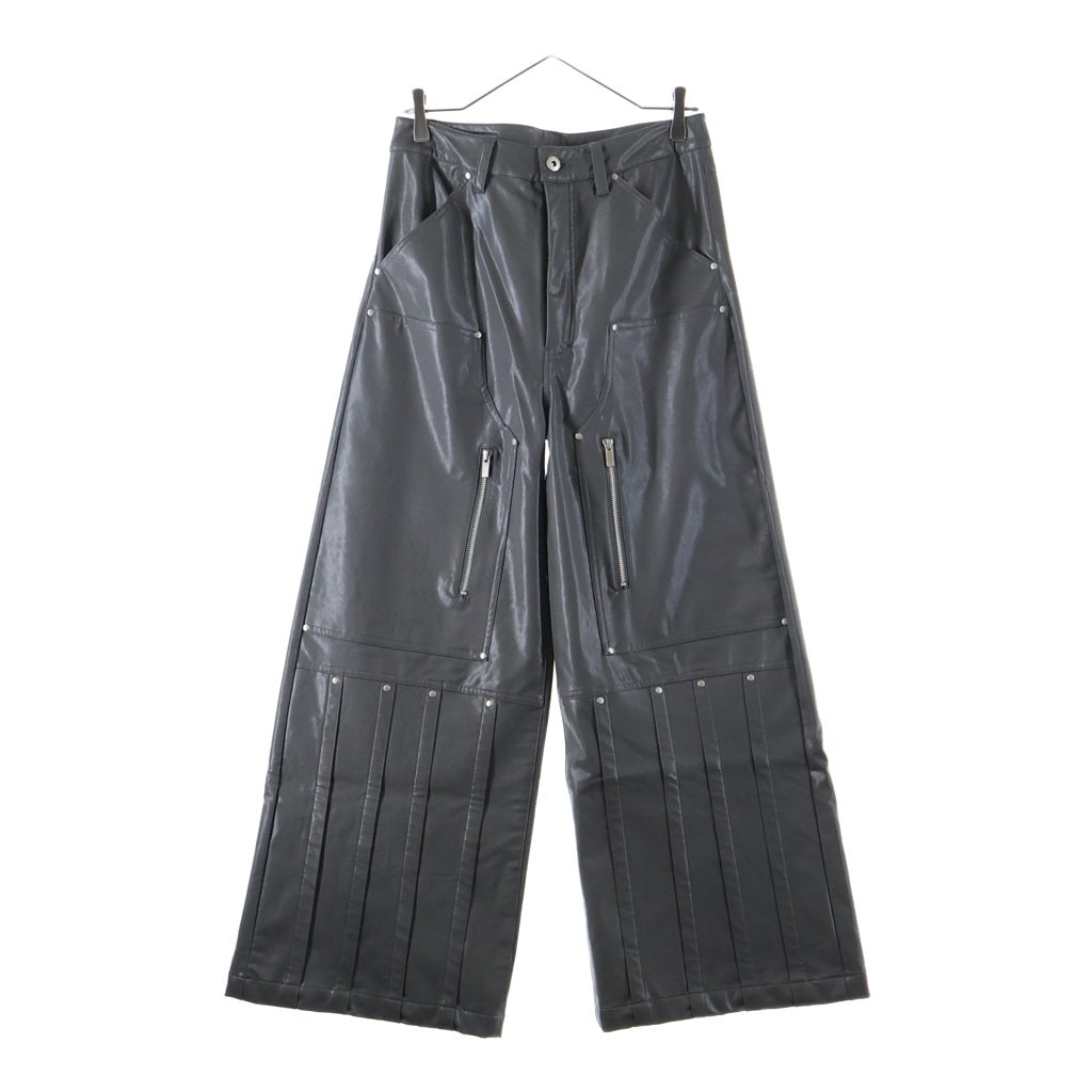 NO BRAND(ノーブランド) Jent Louis ジェントルイス Duble Knee Fake Leather Pants ダブルニー フェイクレザーパンツ グレー 2510-JLS-FPT0040