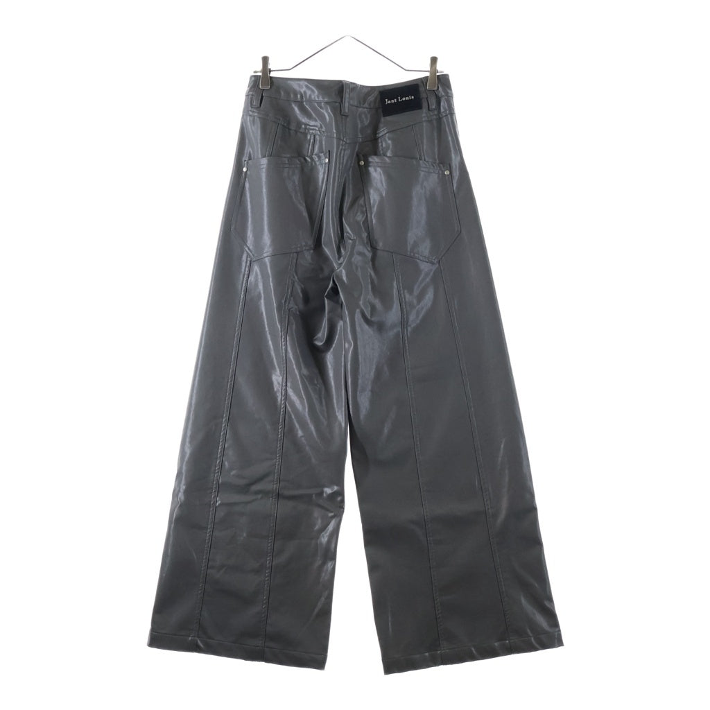 NO BRAND(ノーブランド) Jent Louis ジェントルイス Duble Knee Fake Leather Pants ダブルニー フェイクレザーパンツ グレー 2510-JLS-FPT0040