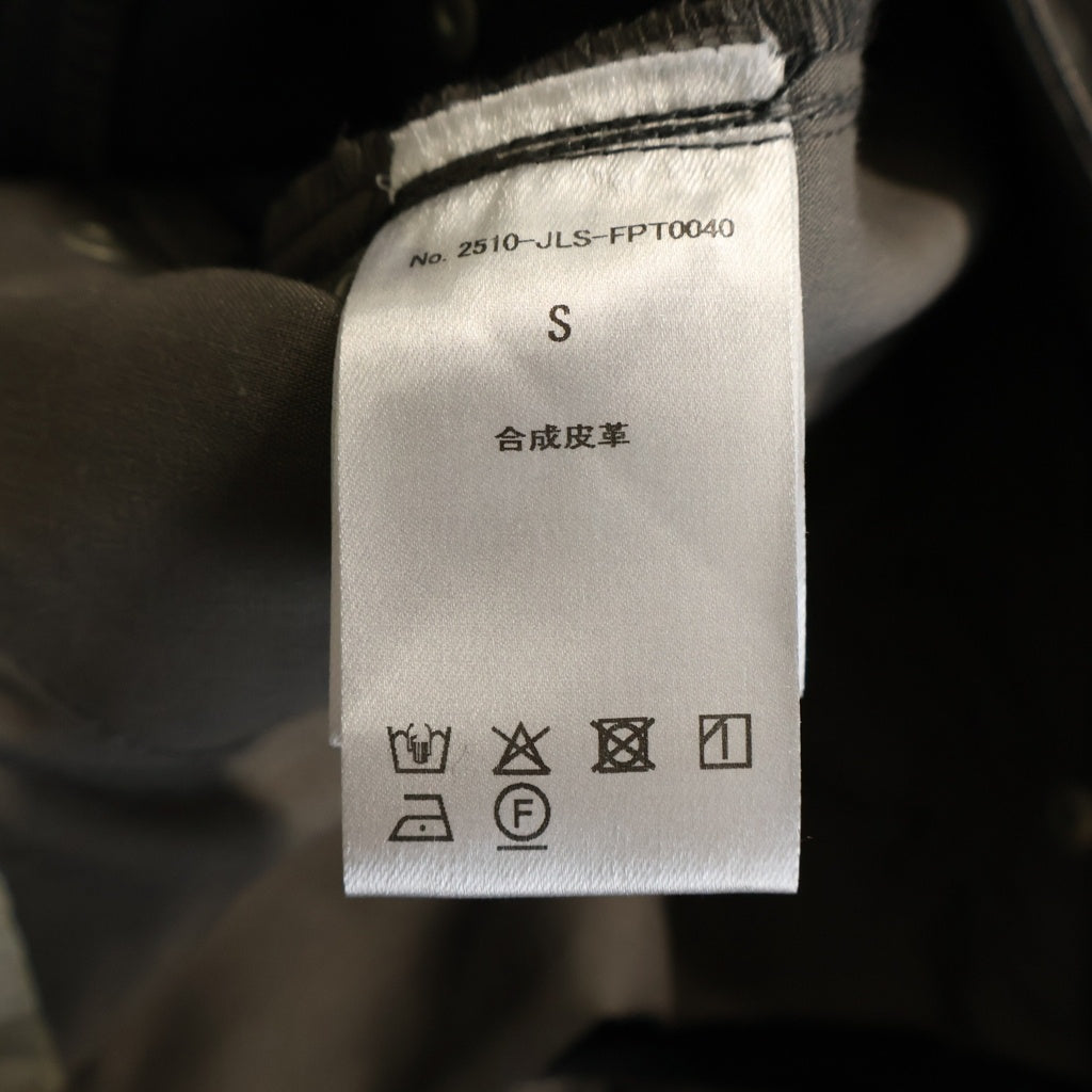 NO BRAND(ノーブランド) Jent Louis ジェントルイス Duble Knee Fake Leather Pants ダブルニー フェイクレザーパンツ グレー 2510-JLS-FPT0040