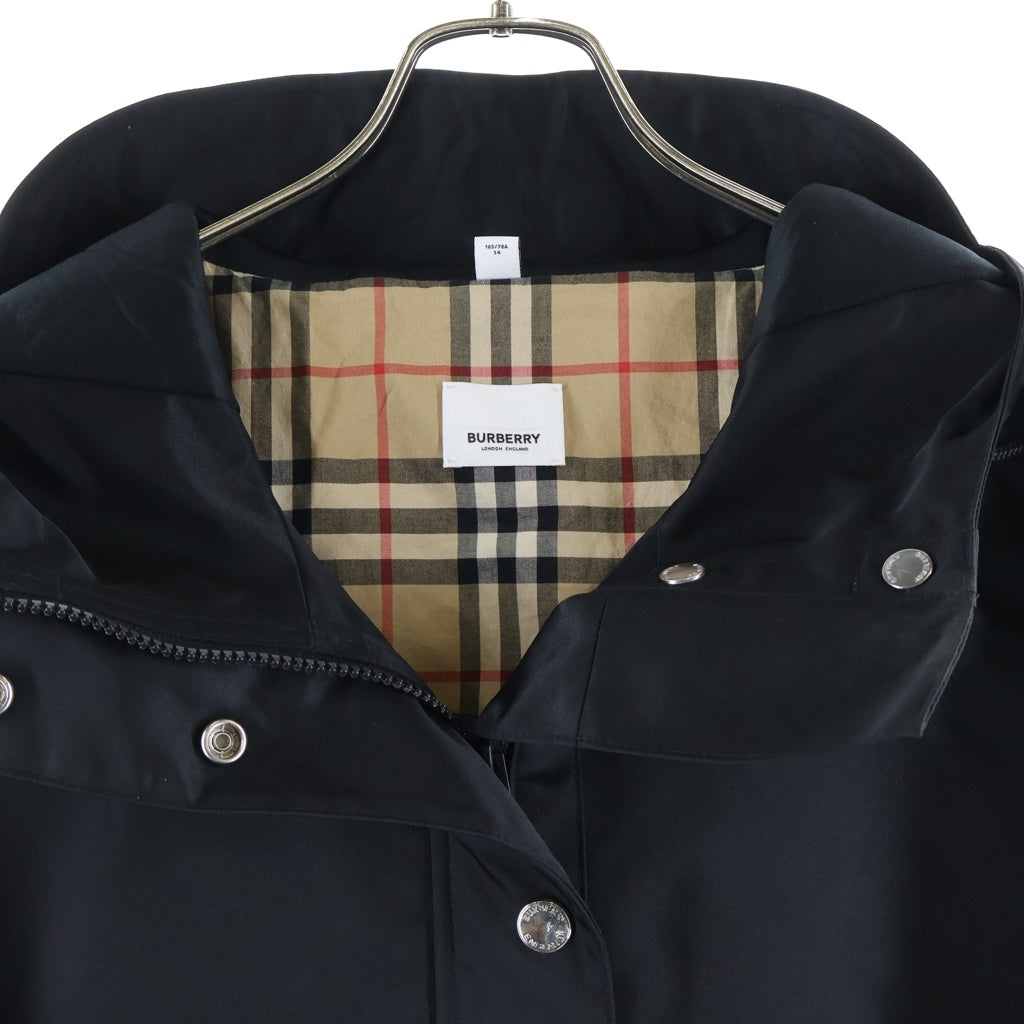 BURBERRY(バーバリー) Horseferry Nylon Hooded Coat ホースフェリープリント ナイロンフーデッドコート ブラック 8018590 レディース