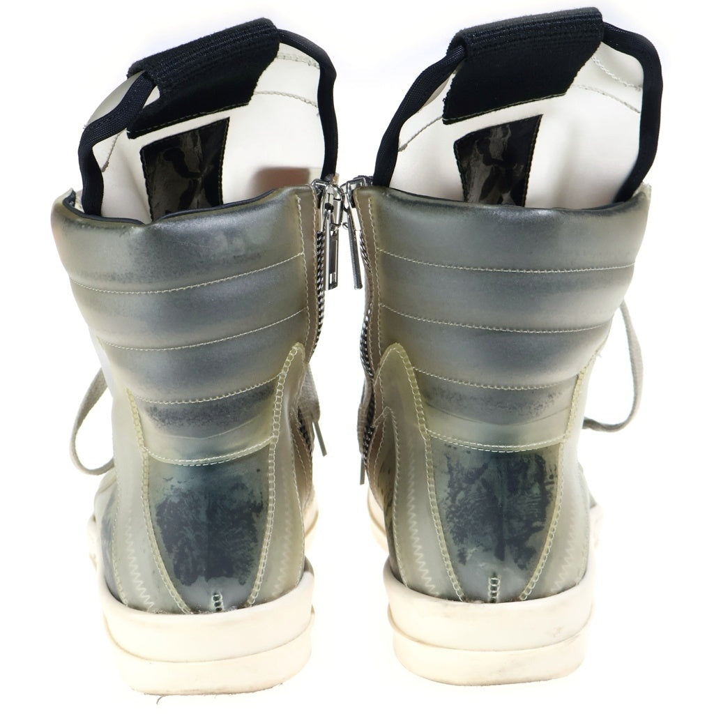 Rick Owens DRKSHDW(リックオウエンス ダークシャドウ) 21SS Phlegethon期 フレゲトン期 Phlegethon Geobasket PVC スケルトン ハイカットスニーカー RU21S6894VYTR