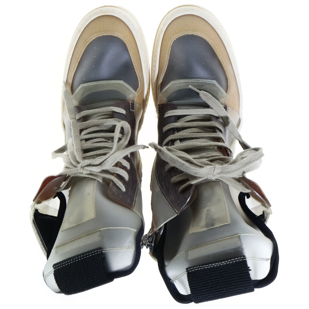 Rick Owens DRKSHDW(リックオウエンス ダークシャドウ) 21SS Phlegethon期 フレゲトン期 Phlegethon Geobasket PVC スケルトン ハイカットスニーカー RU21S6894VYTR