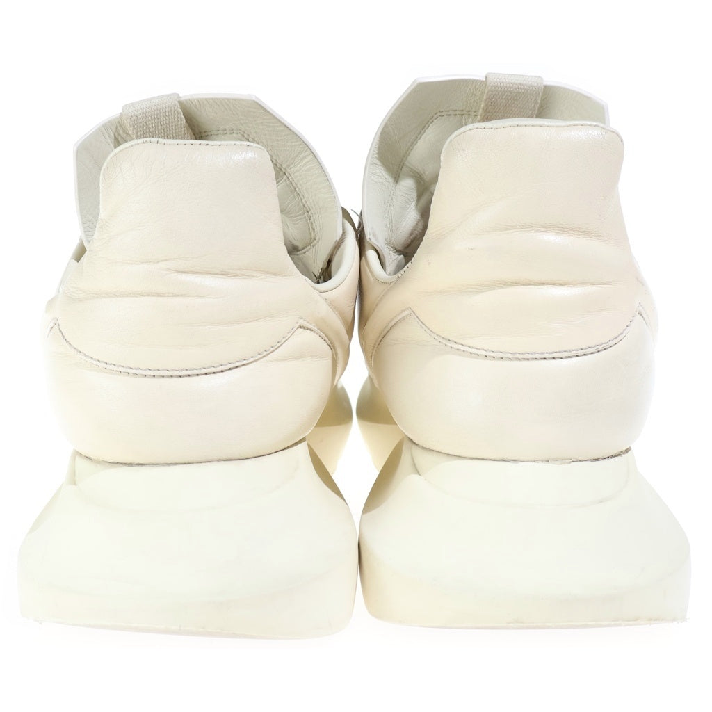 Rick Owens(リックオウエンス) GETH RUNNER ゲスランナー レザー ローカットスニーカー クリーム 01B1814