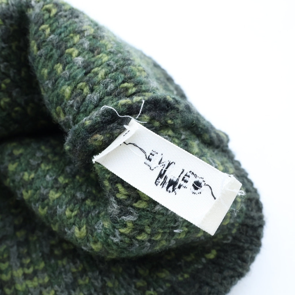 CELINE(セリーヌ) 222AW ロゴ刺繍 カモフラージュ ビーニー ニットキャップ カーキ 帽子 2AH28432U