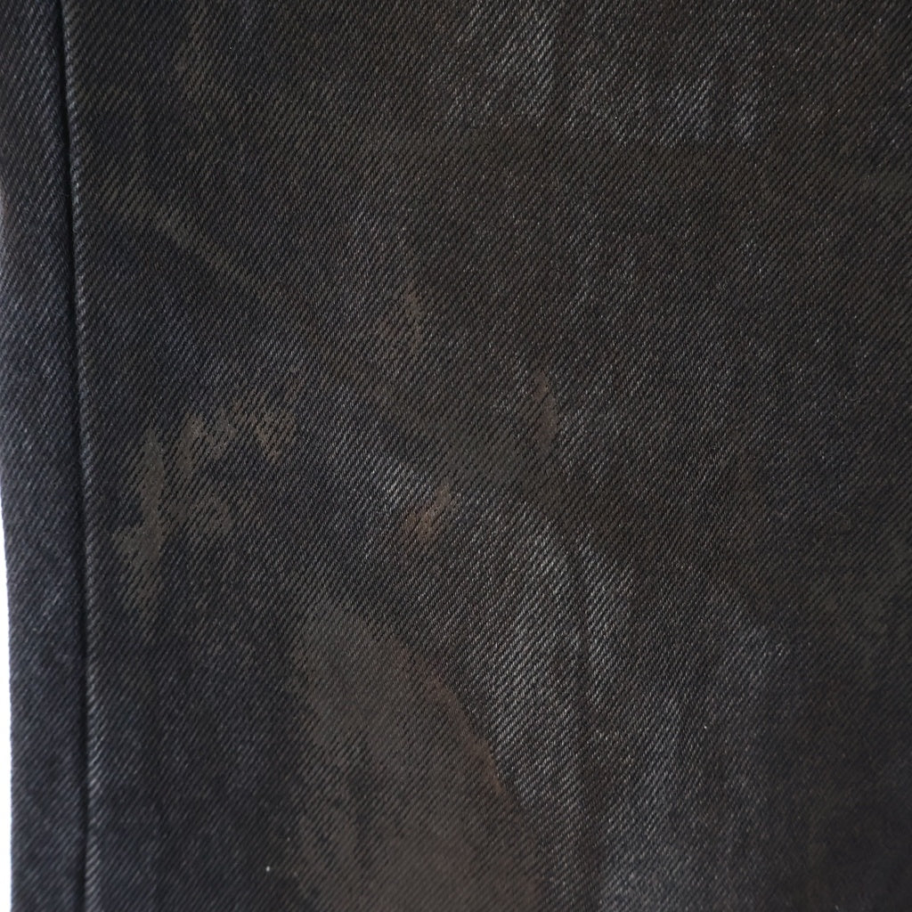 PROJECT G/R(プロジェクトジーアール) COATING PANTS コーティング フレアパンツ ブラック