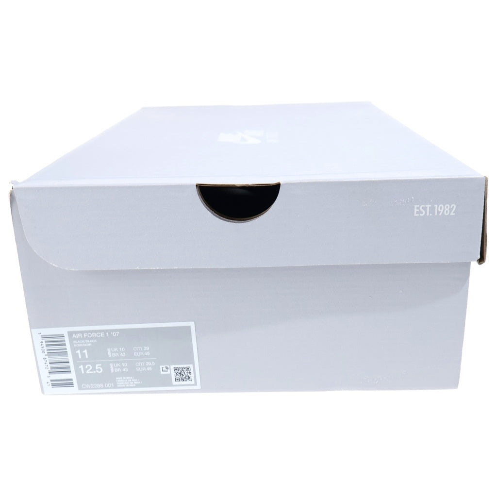 NIKE(ナイキ) Air Force 1 Low 07 Black/Black エアフォース1 ローカットスニーカー シューズ ブラック US11/29cm CW2288-001