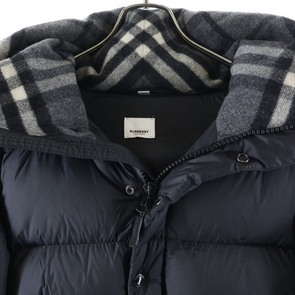 BURBERRY LONDON(バーバリーロンドン) LOCKWELL 2WAY デタッチャブル フード裏ノバチェック ダウンジャケット ブラック 8018731