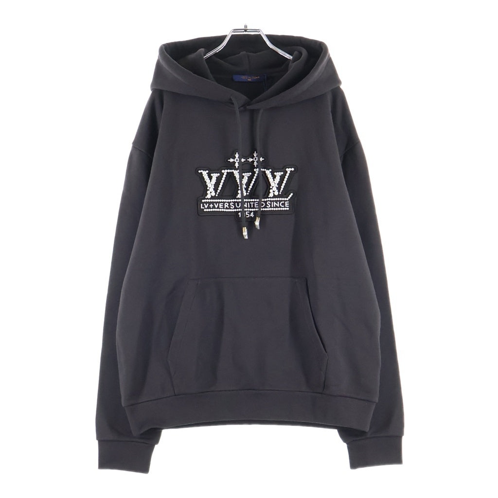 LOUIS VUITTON(ルイヴィトン) 25SS パール エンベリッシュド プルオーバースウェットパーカー フーディ ブラウン RM251M ZA8 HSY92W