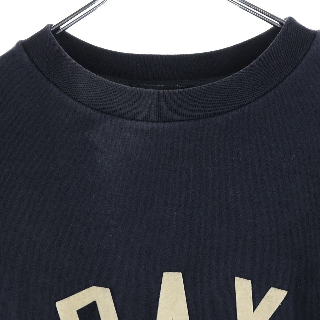 FEAR OF GOD(フィアオブゴッド) 21SS 7TH COLLECTION GRAYS 3/4 SWEATSHIRT グレイス フロントロゴ クルーネック半袖スウェットシャツ ブラック FG50-034FCL