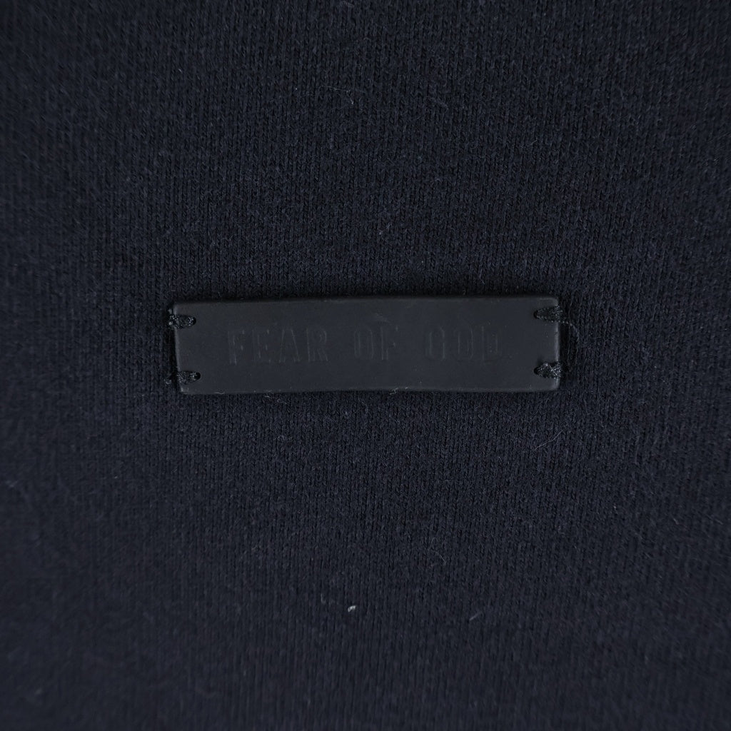 FEAR OF GOD(フィアオブゴッド) 21SS 7TH COLLECTION GRAYS 3/4 SWEATSHIRT グレイス フロントロゴ クルーネック半袖スウェットシャツ ブラック FG50-034FCL