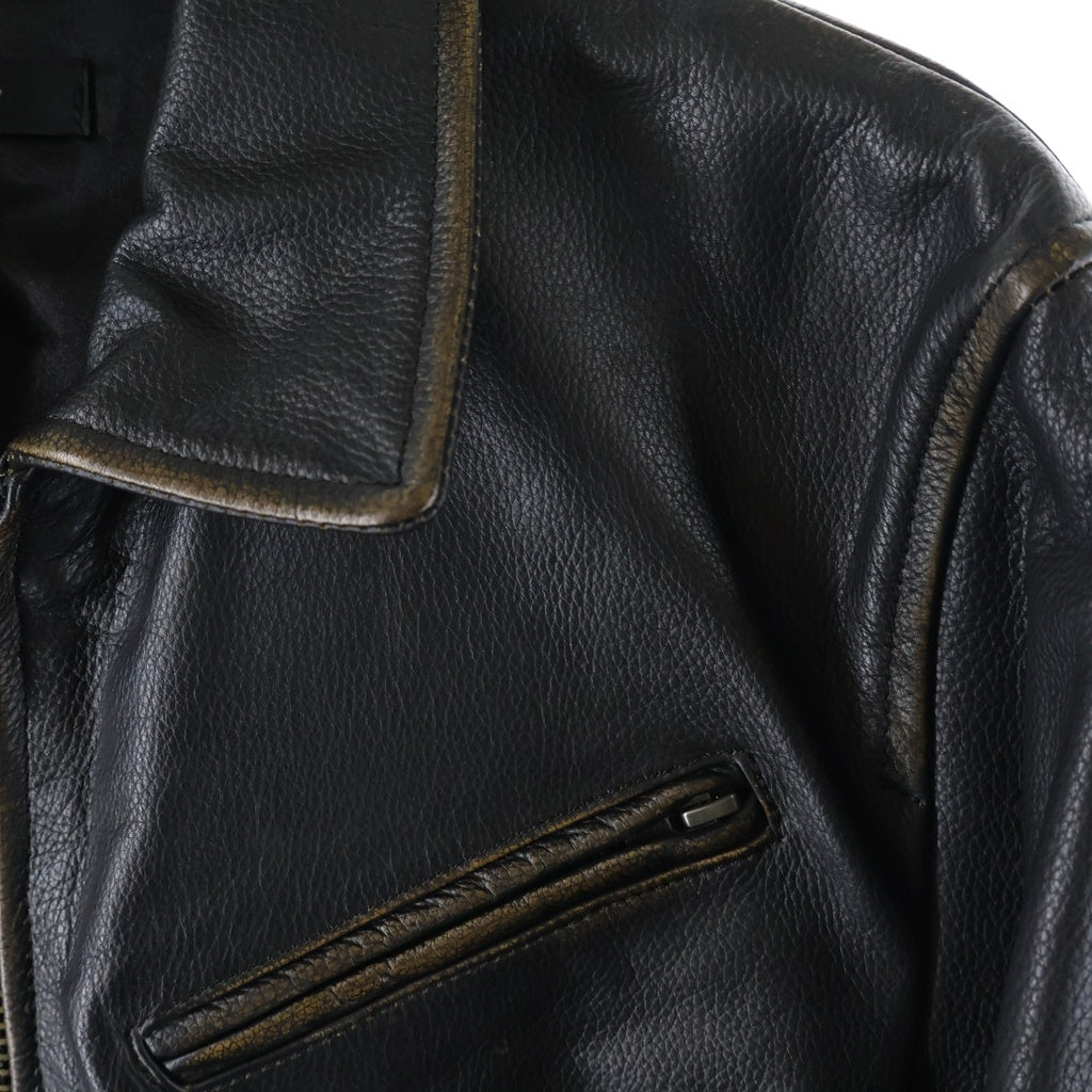 glamb(グラム) Hidden Valley Leather Jacket ヒドゥンバレーレザージャケット ブラック GB0325/JKT01