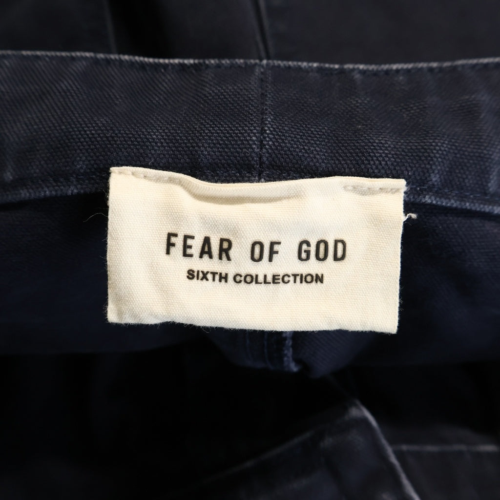 FEAR OF GOD(フィアオブゴッド) Double Front Work Pants ナイロン切替 キャンバス ダブルフロント ワークパンツ ネイビー/ブラック FG10-010 F18-9C