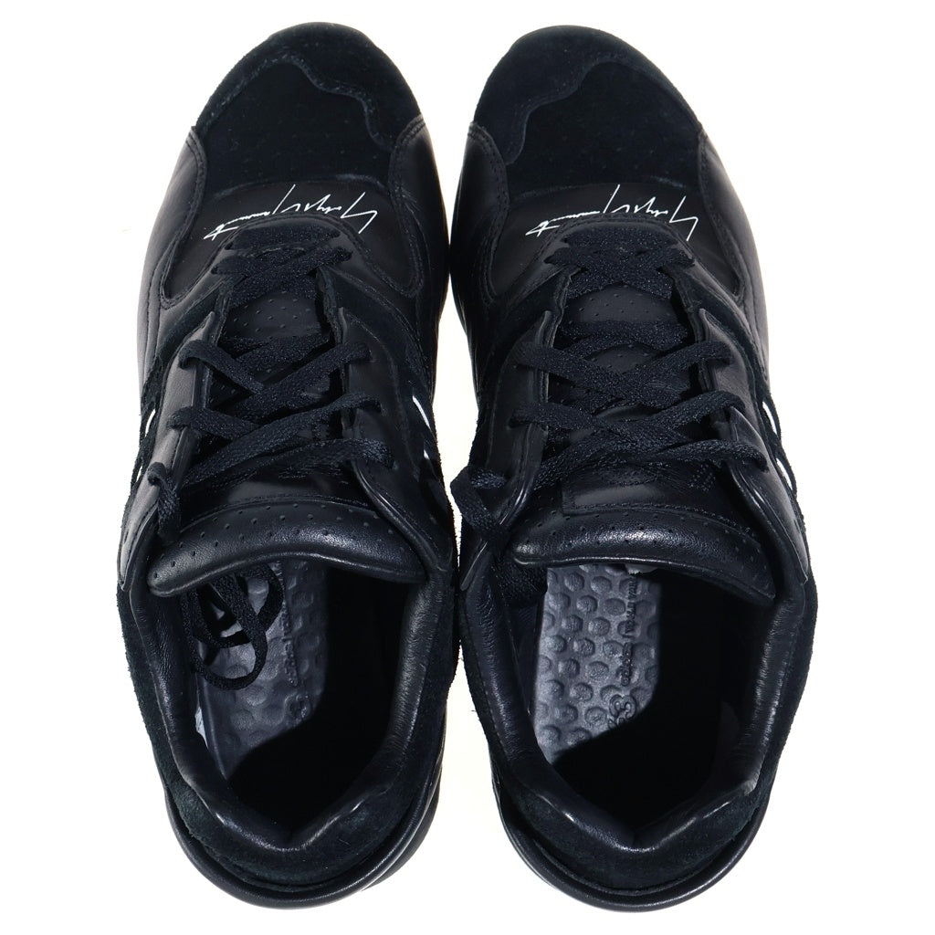 Y-3(ワイスリー) Y-3 ZX RUN 3ストライプ メッシュ レザー スウェード切替 ローカットスニーカー US8/26.0cm ブラック EF2558