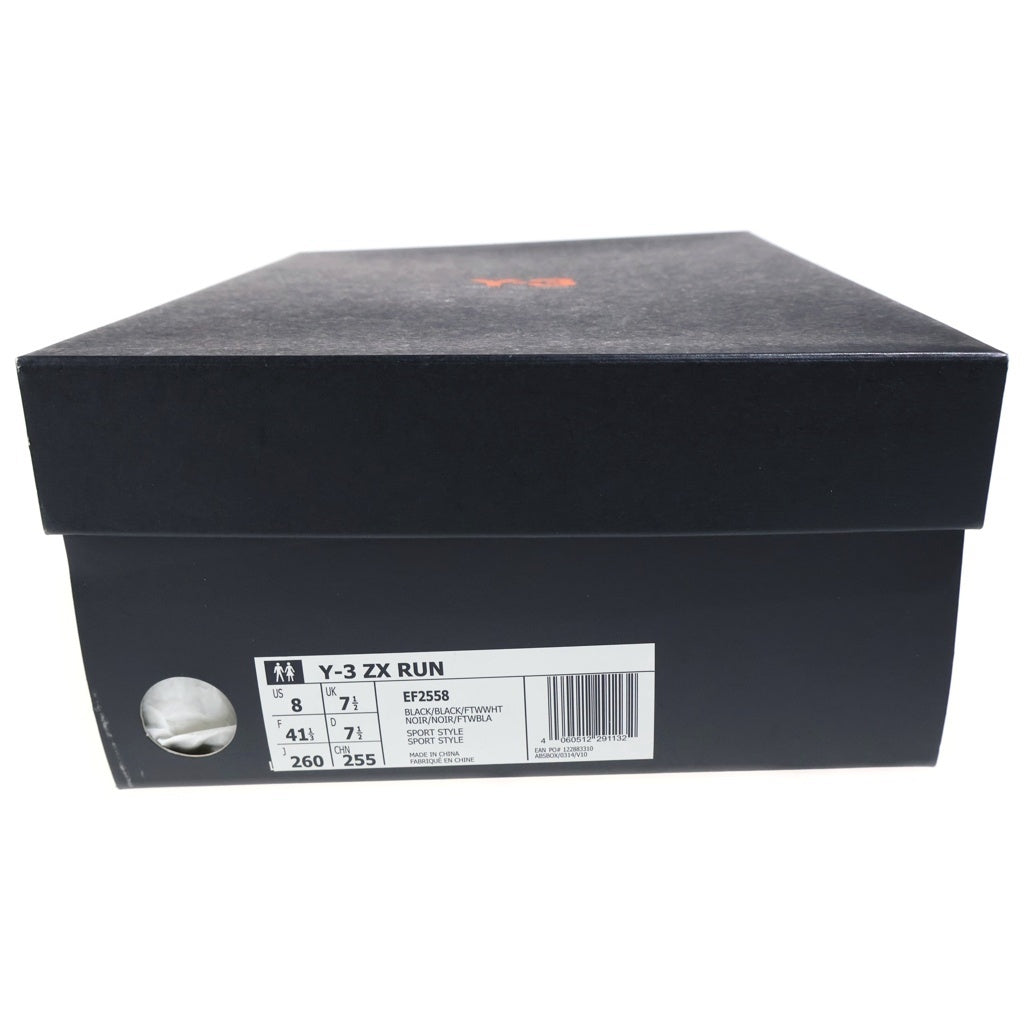 Y-3(ワイスリー) Y-3 ZX RUN 3ストライプ メッシュ レザー スウェード切替 ローカットスニーカー US8/26.0cm ブラック EF2558