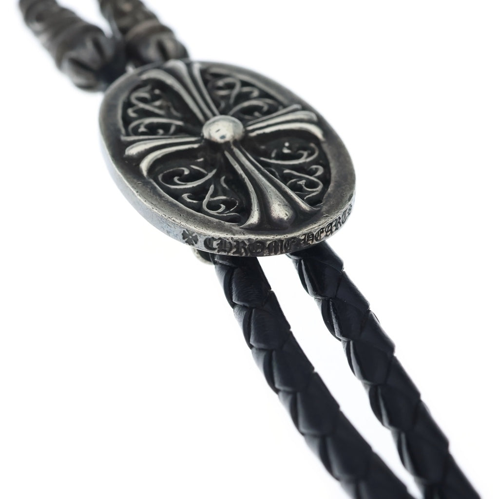 CHROME HEARTS(クロムハーツ) BOLOTIE OVALTINY タイニークラシックオーバルクロス ループタイ シルバー/ブラック BCA209