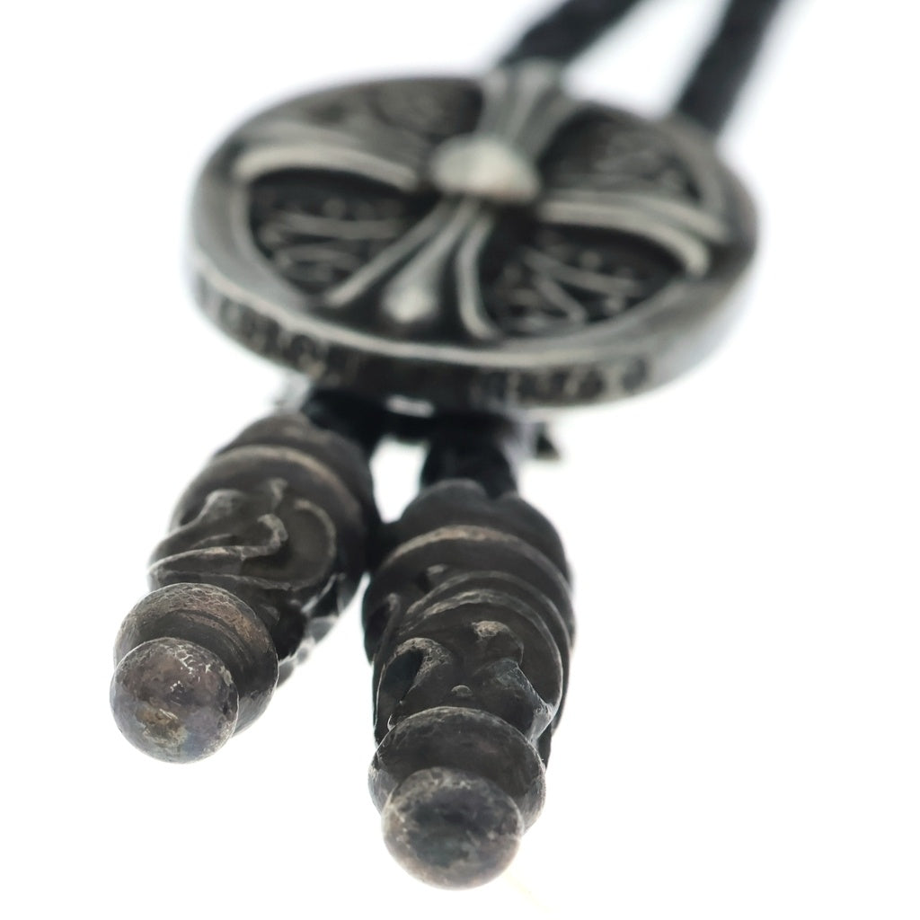 CHROME HEARTS(クロムハーツ) BOLOTIE OVALTINY タイニークラシックオーバルクロス ループタイ シルバー/ブラック BCA209