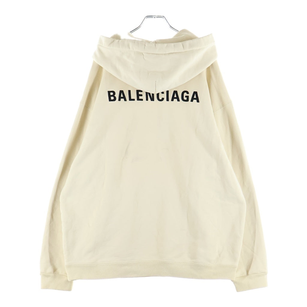 BALENCIAGA(バレンシアガ) 22AW Embroidered Logo Pullover Hoodie ロゴ エンブロイダリー プルオーバーパーカー アイボリー 600583 TMVF5