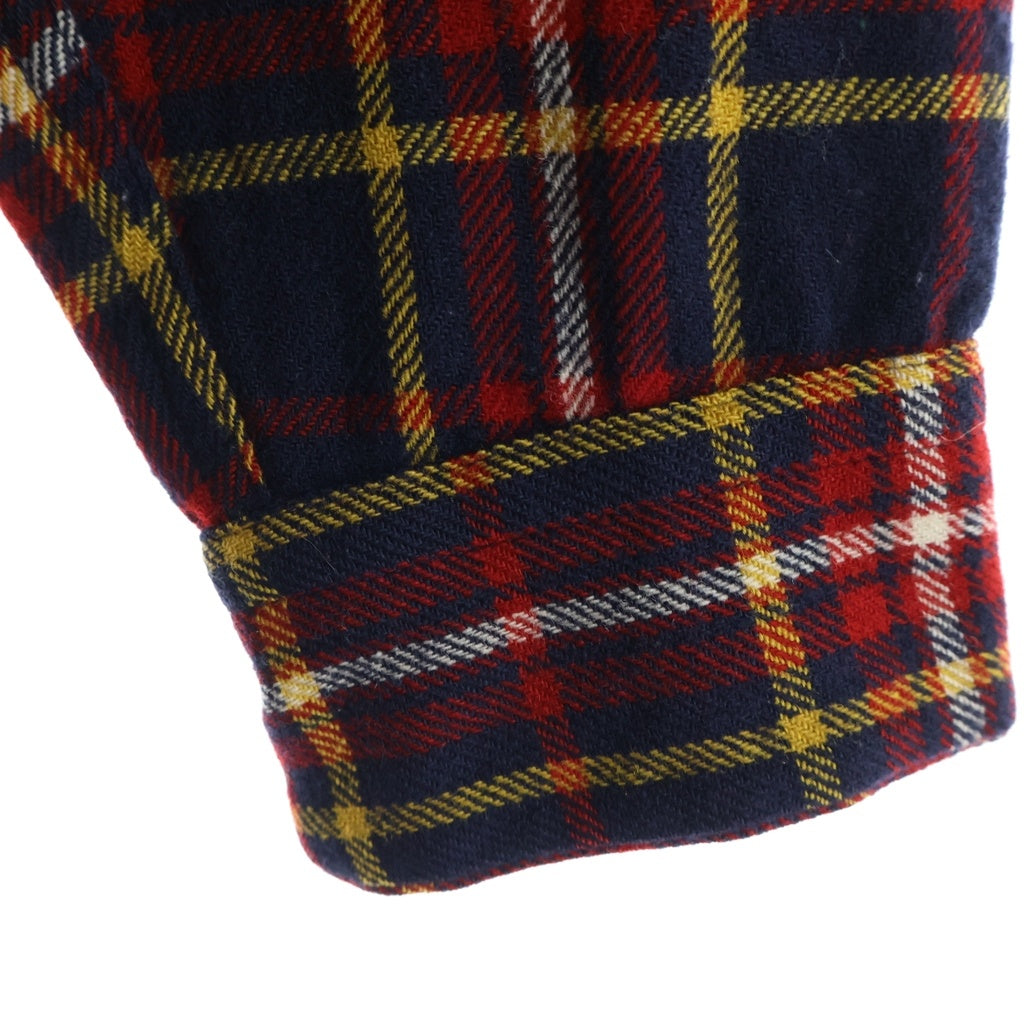 PENDLETON(ペンドルトン) VINTAGE 60s 黒ラッカー ダブルフラップ ボードシャツ 開襟 ウール 長袖シャツ チェック ネイビー