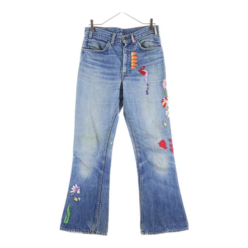 Levi's(リーバイス) VINTAGE 70s 646 ボタン裏8 ポケット裏チェーン 刺繍 ビックベル ベルボトムデニム インディゴ