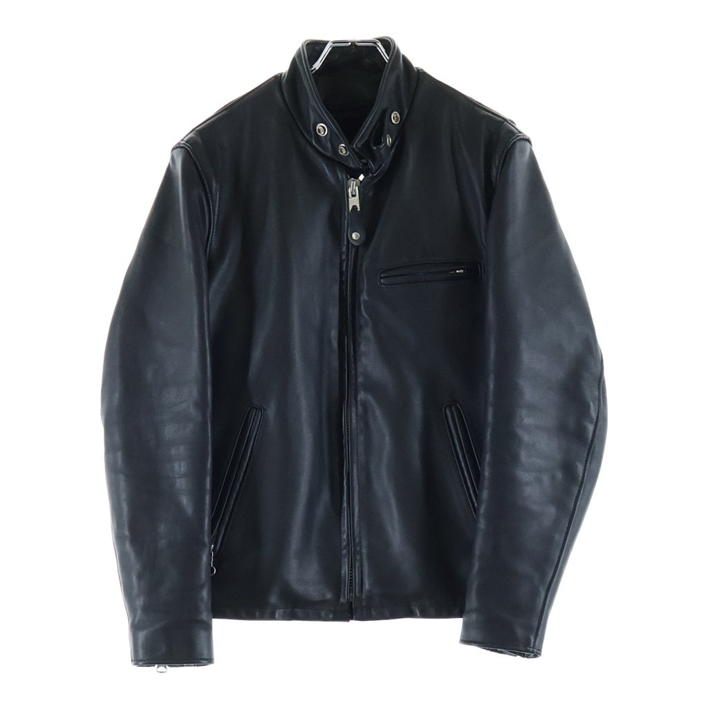 SCHOTT(ショット) ライナー付 シングルライダース レザージャケット ブラック 6061