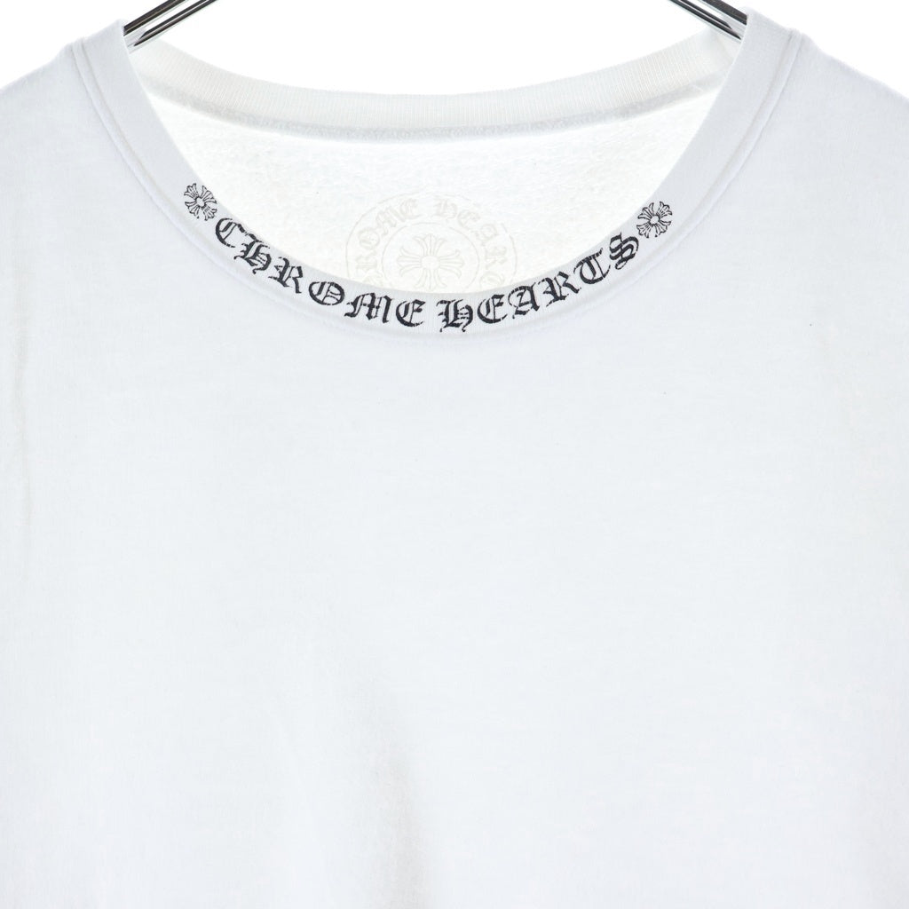 CHROME HEARTS(クロムハーツ) NECK LOGO CREWNECK SWEATSHIRT ネックロゴ クルーネック スウェットトレーナー ホワイト