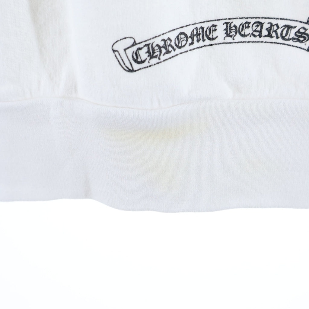 CHROME HEARTS(クロムハーツ) NECK LOGO CREWNECK SWEATSHIRT ネックロゴ クルーネック スウェットトレーナー ホワイト