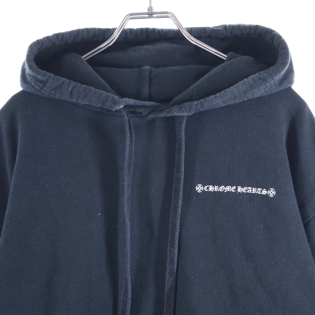 CHROME HEARTS(クロムハーツ) Cross Tire Track Pullover Hoodie バックセメタリークロス タイヤトラック プルオーバーフーディー パーカー ブラック