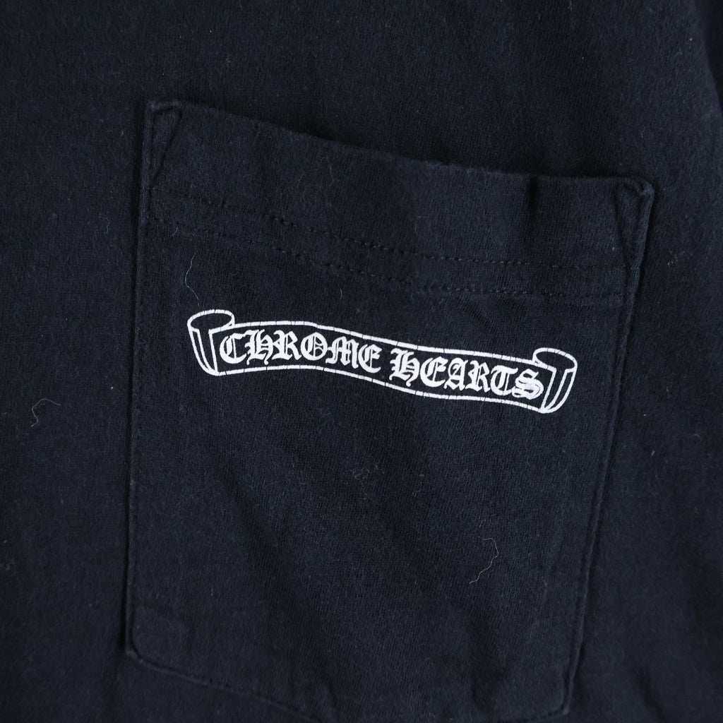 CHROME HEARTS(クロムハーツ) SCROLL LOGO L/S TEE スクロールロゴ ロングスリーブ長袖カットソー ブラック