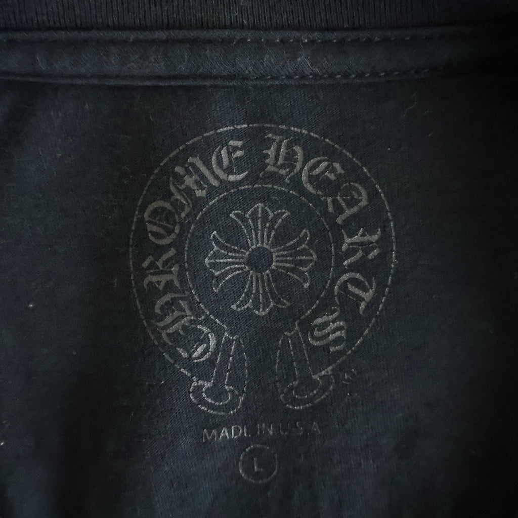 CHROME HEARTS(クロムハーツ) MLTCOL CEM CRS LS マルチセメタリークロスプリント長袖カットソー ブラック