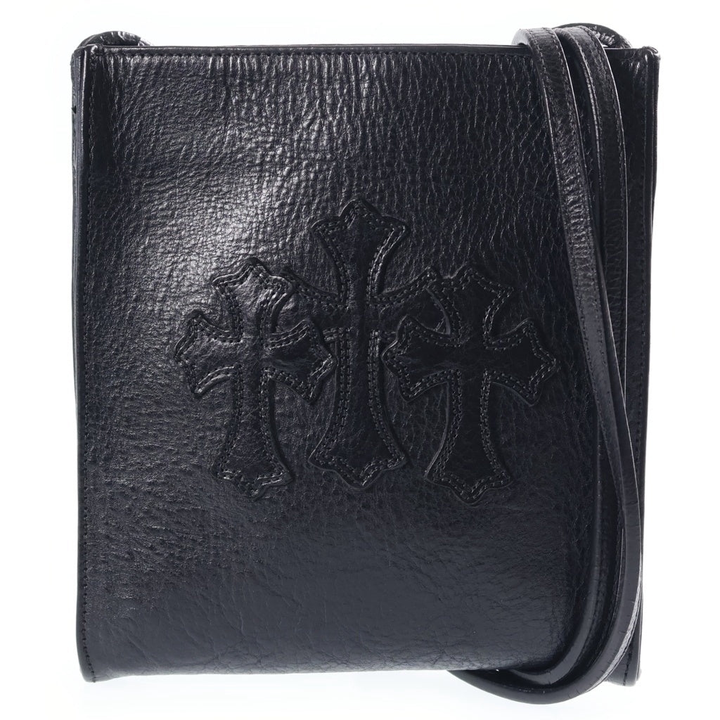 CHROME HEARTS(クロムハーツ) SQ PKT 3CEME CRS スクエアポケット 3クロスパッチスエードショルダーバッグ レディース