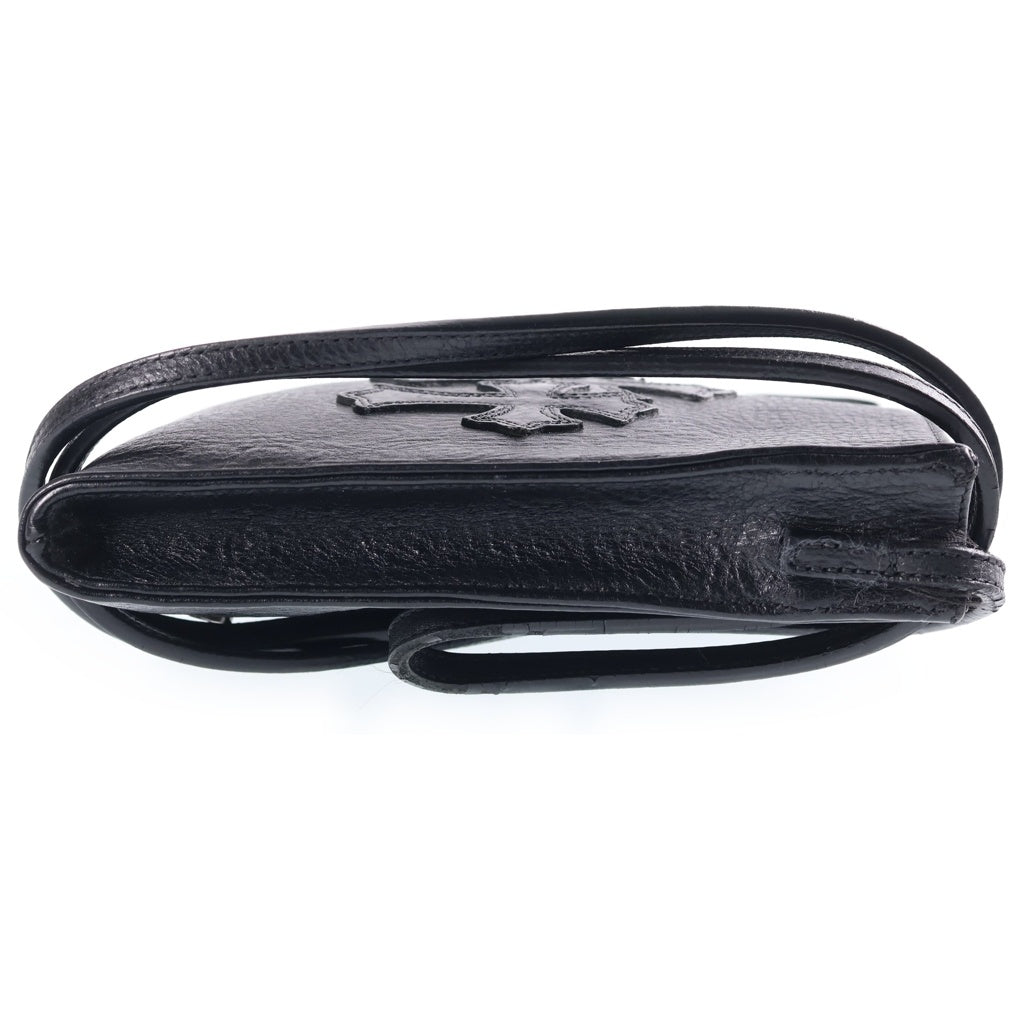 CHROME HEARTS(クロムハーツ) SQ PKT 3CEME CRS スクエアポケット 3クロスパッチスエードショルダーバッグ レディース