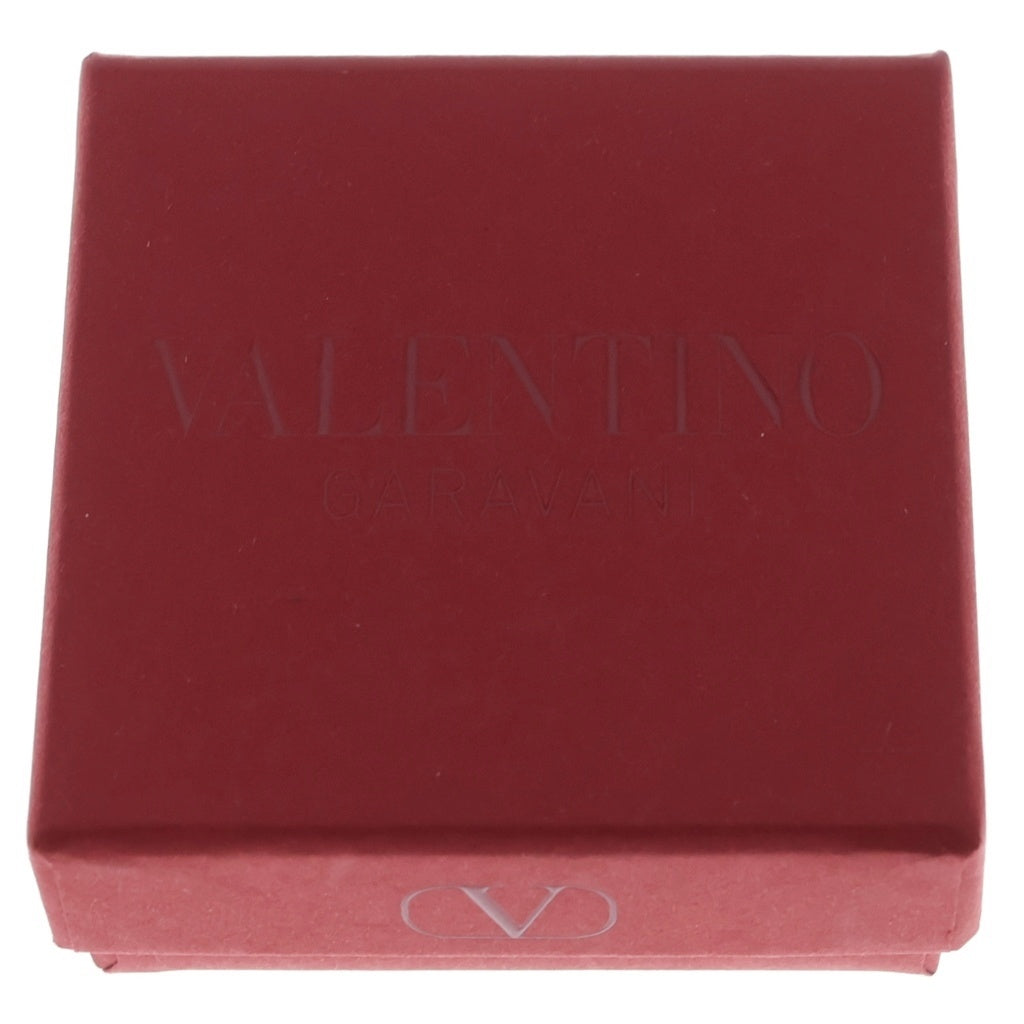 VALENTINO(ヴァレンティノ) Vロゴ シグネチャーメタルX スワロフスキー ラインストーン ピアス シルバー レディース