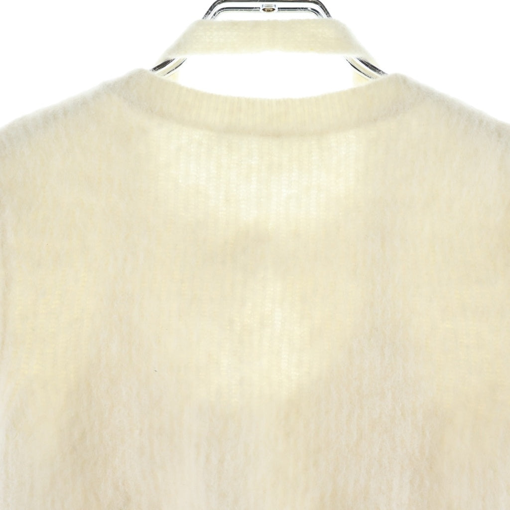 ALEXANDER WANG(アレキサンダーワン) Twinset Hybrid Halter Cardigan ツインセット アルパカ ショートスリーブニット ホワイト 4KC3221022