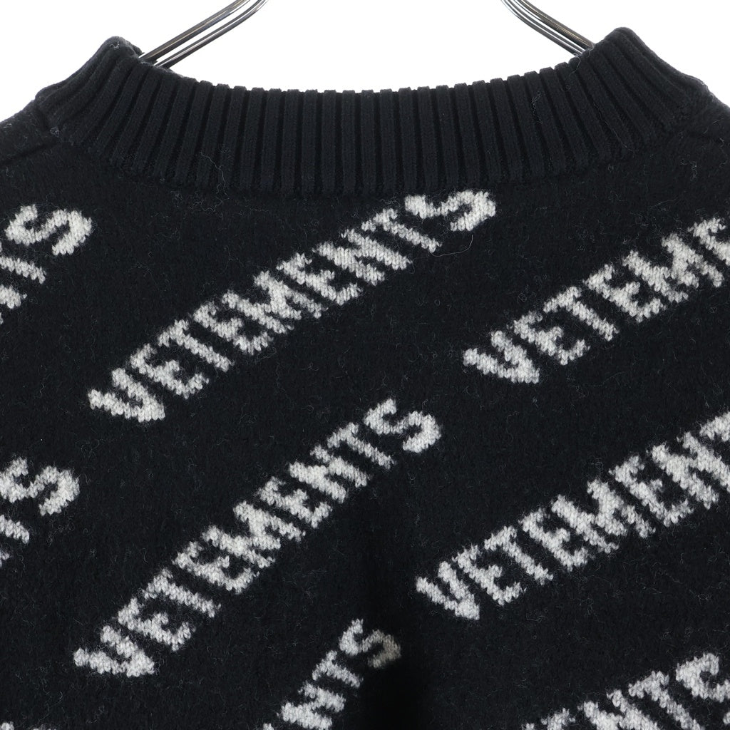 VETEMENTS(ヴェトモン) 22SS Cropped monogram sweater ロゴ