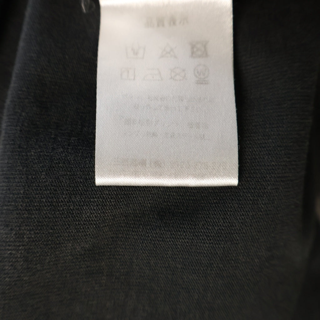 ALEXANDER WANG(アレキサンダーワン) SHORT SLEEVE TEE WITH EMBOSSED LOGO ピグメントダイ エンボスロゴ フロントロゴ 半袖Tシャツ カットソー ブラック UCC1231602