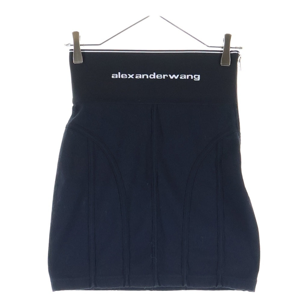 ALEXANDER WANG(アレキサンダーワン) リブ カットソー地 タイトスカート ブラック 1CC1225217 レディース